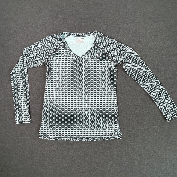 Under Armour Long Sleeve Shirt Navy/Light Blue Heat Gear Baselayer Sz M - Picture 1 of 9